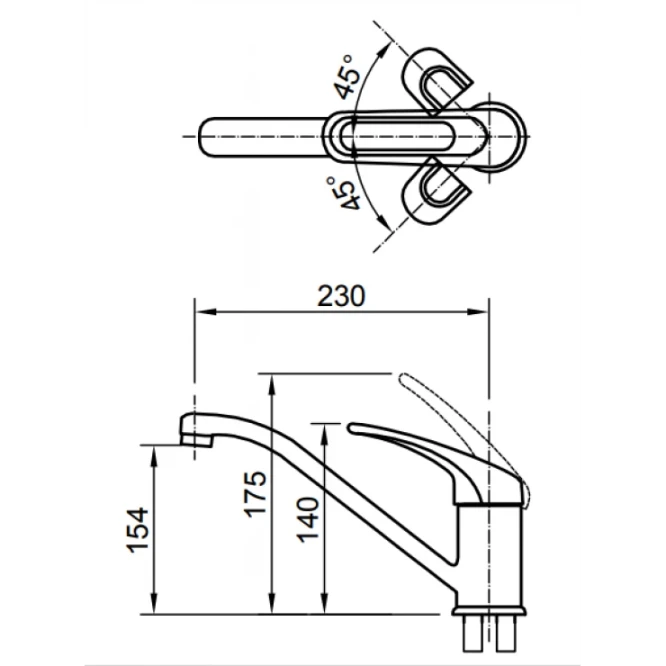 Vòi Nước Rửa Chén Nóng Lạnh SFV-112S